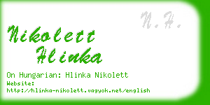 nikolett hlinka business card